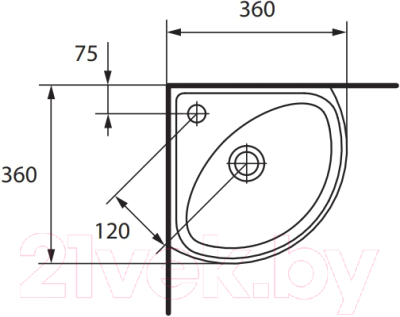 Умывальник Cersanit Sigma 36 (P-UM-Sg/1)