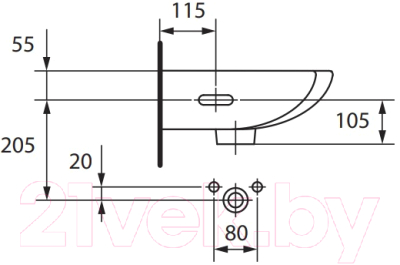 Умывальник Cersanit Sigma 36 (P-UM-Sg/1)