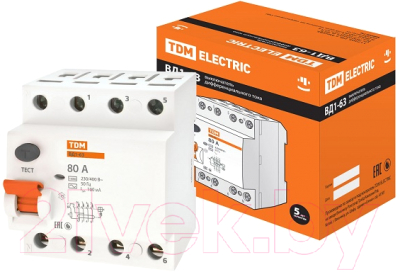 Устройство защитного отключения TDM ВД1-63-4Р-63А-30мА / SQ0203-0044