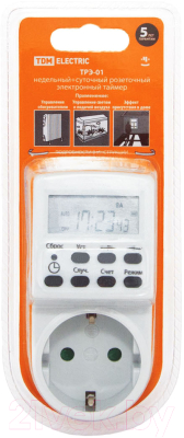 Розетка с таймером TDM SQ1506-0002