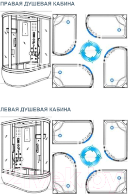 Душевая кабина Coliseum TM-120 L (белый/тонированное стекло)
