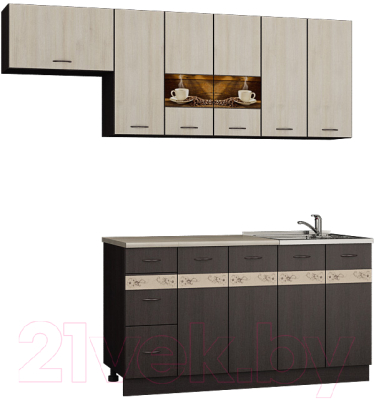 Готовая кухня Senira Вяселка 2/1 1.5м + шкаф настенный В-083 - фото