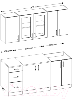 Готовая кухня Senira Вяселка 2/1 1.8м