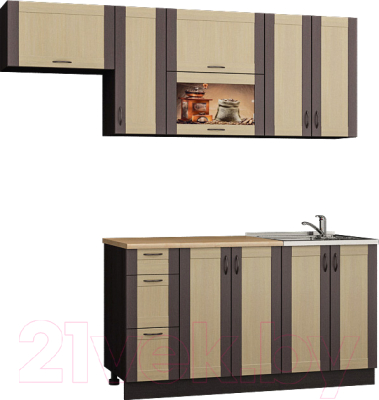 Готовая кухня Senira Вяселка 4/03 1.5м + шкаф настенный В-083 - фото