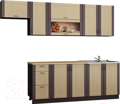 Готовая кухня Senira Вяселка 4/03 2.0м + шкаф настенный В-083 - фото