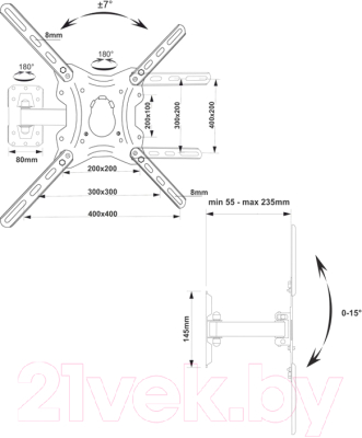 Кронштейн для телевизора Electric Light КБ-01-85