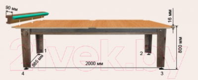 Бильярдный стол РуптуР Сильвер / 252.00.07