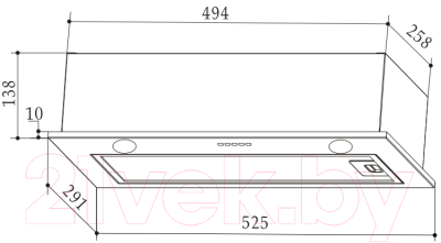 Вытяжка скрытая Weissgauff Fiona 60 X