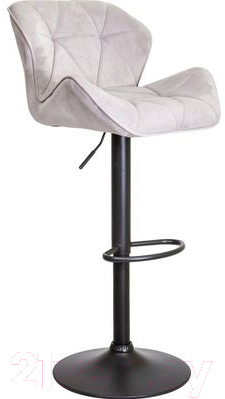 Стул барный Седия Berlin (серый велюр/черный) - фото