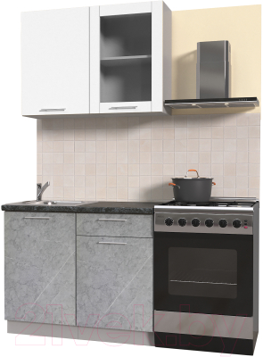 Кухонный гарнитур Интерлиния Мила Пластик 1.0 Б - фото