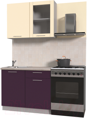Готовая кухня Интерлиния Мила Пластик 1.0 Б - фото