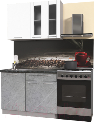 Кухонный гарнитур Интерлиния Мила Пластик 1.1 Б - фото