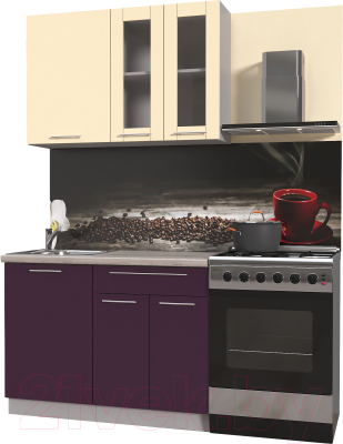 Готовая кухня Интерлиния Мила Пластик 1.1 Б - фото