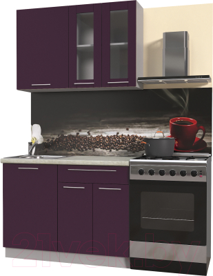 Готовая кухня Интерлиния Мила Пластик 1.1 Б - фото