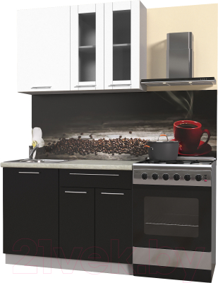 Готовая кухня Интерлиния Мила Пластик 1.1 Б - фото