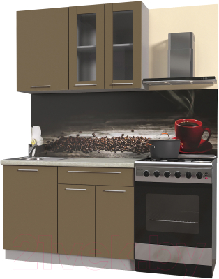 Готовая кухня Интерлиния Мила Пластик 1.2 Б - фото