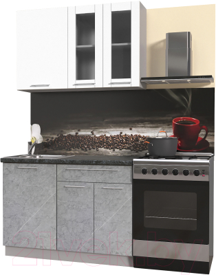 Кухонный гарнитур Интерлиния Мила Пластик 1.2 Б - фото