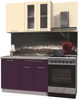Готовая кухня Интерлиния Мила Пластик 1.2 Б - фото