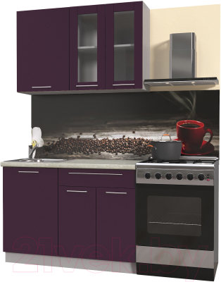 Готовая кухня Интерлиния Мила Пластик 1.2 Б - фото