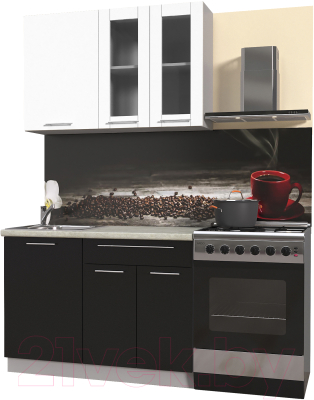 Готовая кухня Интерлиния Мила Пластик 1.2 Б - фото