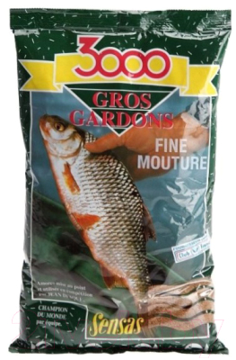 Прикормка рыболовная Sensas 3000 Gros Gardon Noir / 00232 - фото