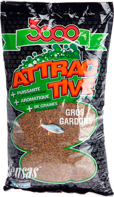 Прикормка рыболовная Sensas 3000 Attractive Gros Gardon / 15592 - фото