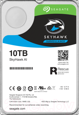 Жесткий диск Seagate SkyHawk AI 10TB (ST10000VE0008) - фото