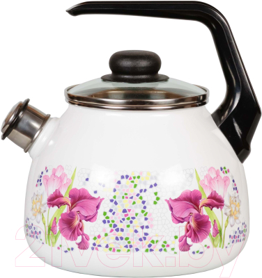 Чайник со свистком СтальЭмаль Мозаика 4с209я - фото