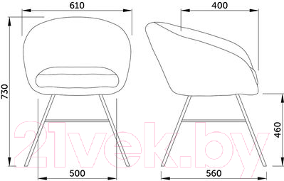 Стул Седия Amur (темно-серая ткань/черный)