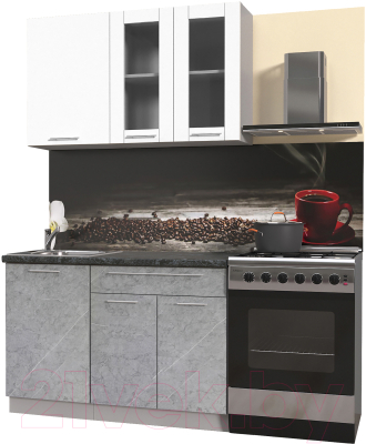 Кухонный гарнитур Интерлиния Мила Пластик 1.3 Б - фото