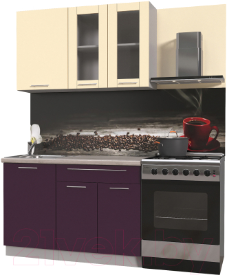 Готовая кухня Интерлиния Мила Пластик 1.3 Б - фото