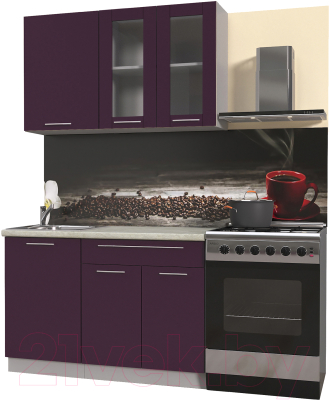 Готовая кухня Интерлиния Мила Пластик 1.3 Б - фото