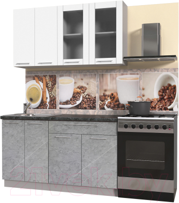 Кухонный гарнитур Интерлиния Мила Пластик 1.4 Б - фото