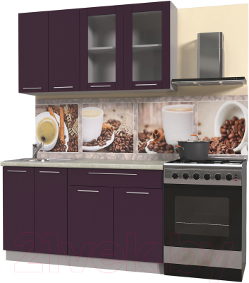 Готовая кухня Интерлиния Мила Пластик 1.4 Б - фото