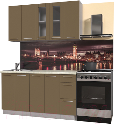 Готовая кухня Интерлиния Мила Пластик 1.5 Б - фото