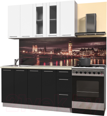 Готовая кухня Интерлиния Мила Пластик 1.5 Б - фото