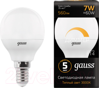 Лампа Gauss 105101107-D