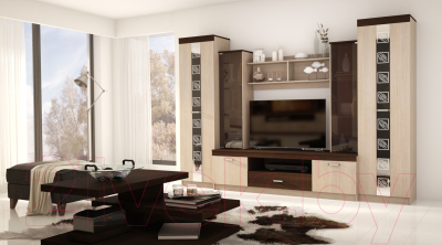 Стенка Астрид Мебель Палермо-4 / ЦРК.ПЛР.04