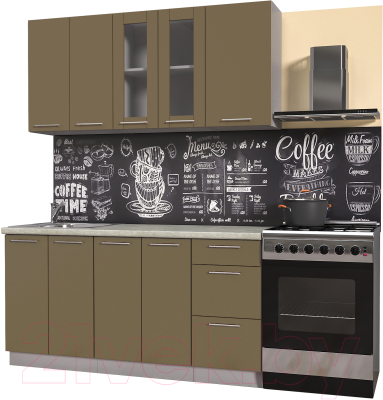 Готовая кухня Интерлиния Мила Пластик 1.6 Б - фото