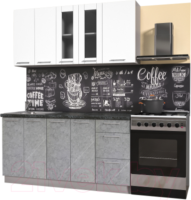 Кухонный гарнитур Интерлиния Мила Пластик 1.6 Б - фото