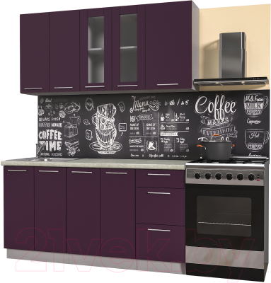 Готовая кухня Интерлиния Мила Пластик 1.6 Б - фото