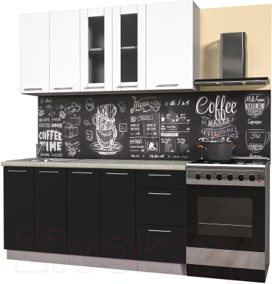 Готовая кухня Интерлиния Мила Пластик 1.6 Б - фото