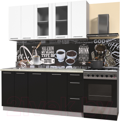 Готовая кухня Интерлиния Мила Пластик 1.7 Б - фото