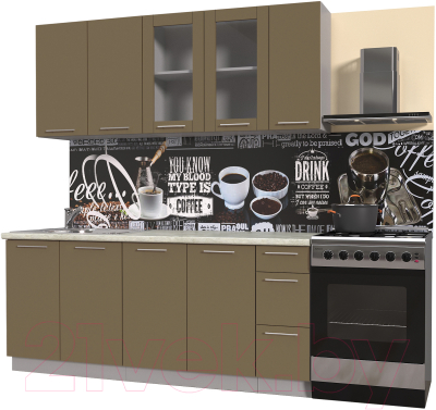 Готовая кухня Интерлиния Мила Пластик 1.9 Б - фото