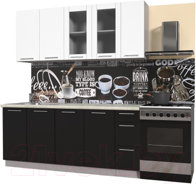 Готовая кухня Интерлиния Мила Пластик 1.9 Б - фото