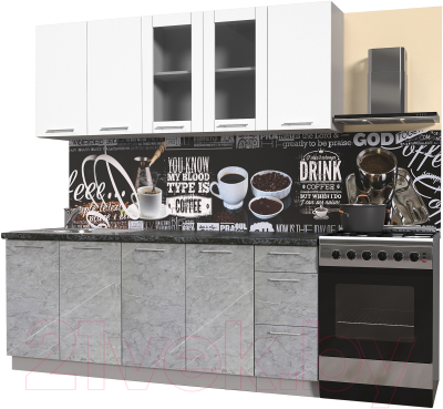 Кухонный гарнитур Интерлиния Мила Пластик 2.0 Б - фото