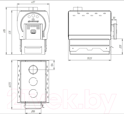 Печь отопительно-варочная Теплодар Локомотив-120
