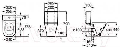 Сливной бачок Roca The Gap 7341730000