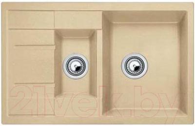 Мойка кухонная GranFest Quadro GF-Q775KL (бежевый) - фото