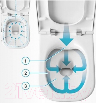 Унитаз подвесной Roca The Gap Clean Rim A34647L000